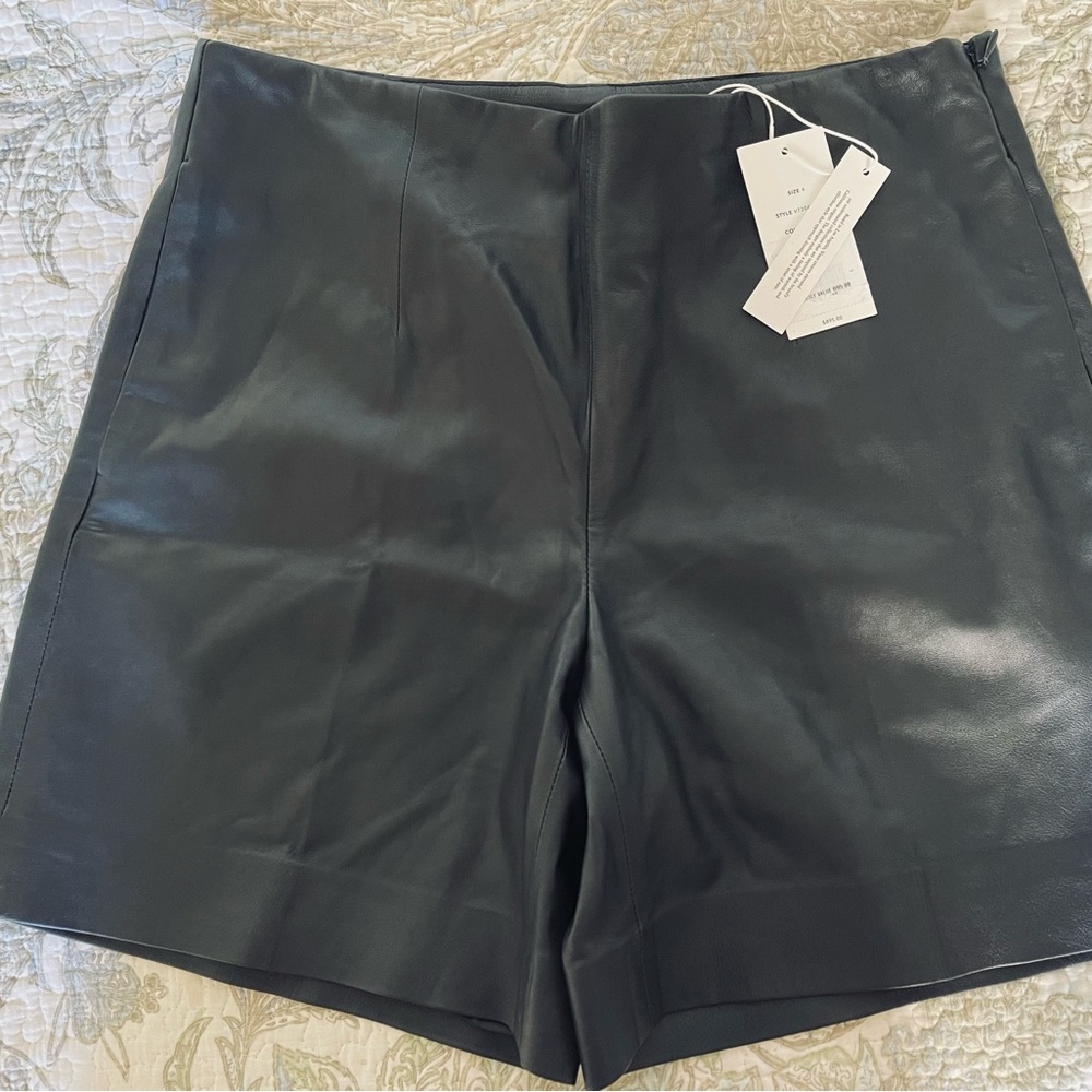 NWT $895 Vince Genuine Leather Shorts. Size4. Fits ( 4- 6), 100% Lamb Leather - Picture 6 of 13